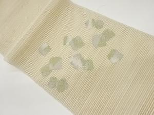 絽綴れ破れ色紙模様織出し名古屋帯